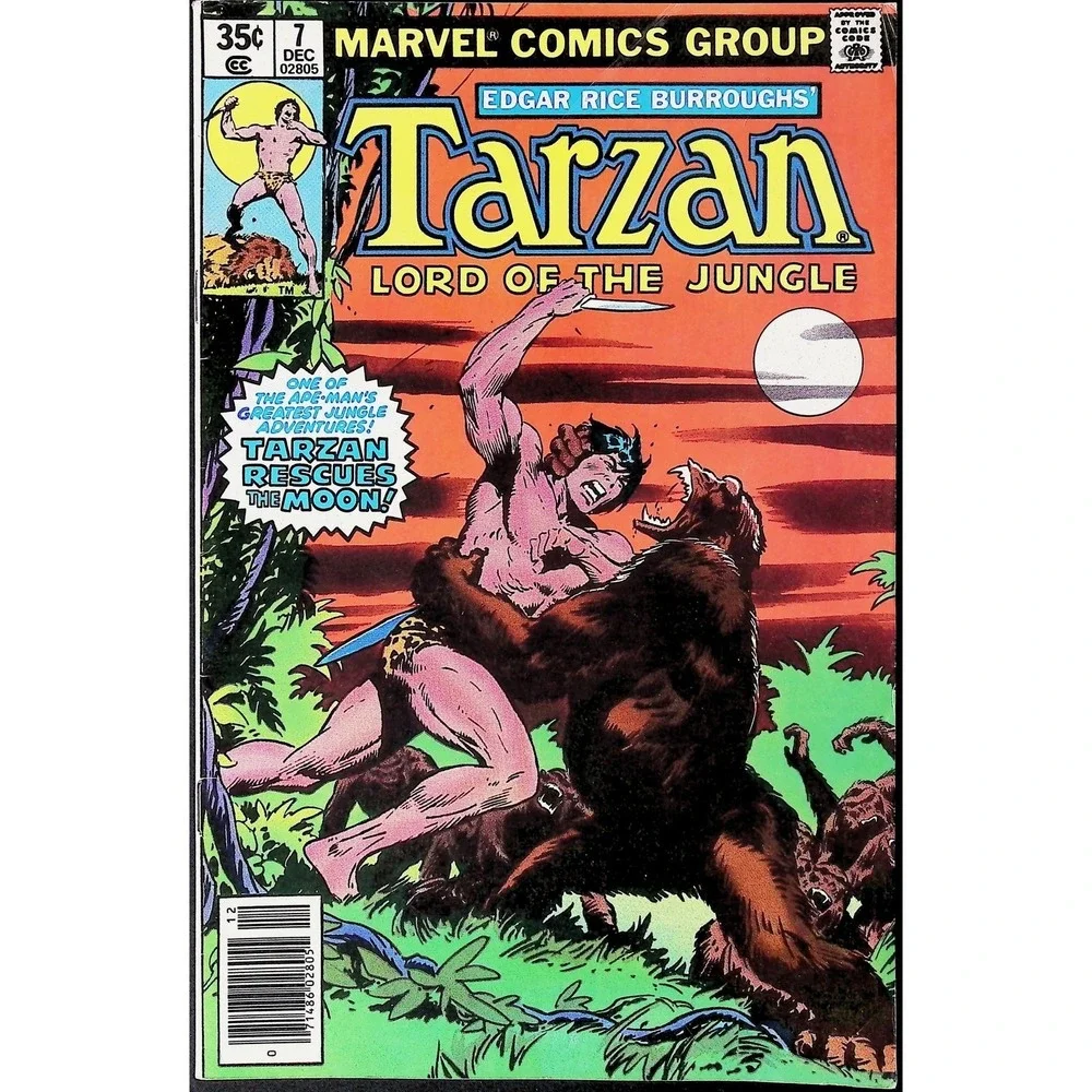 Tarzan Lord of the Jungle 2X Comic Lot #7 8 Newsstand Marvel